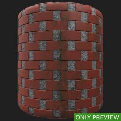 PBR substance material of wall bricks dirty created in substance designer for graphic designers and game developers